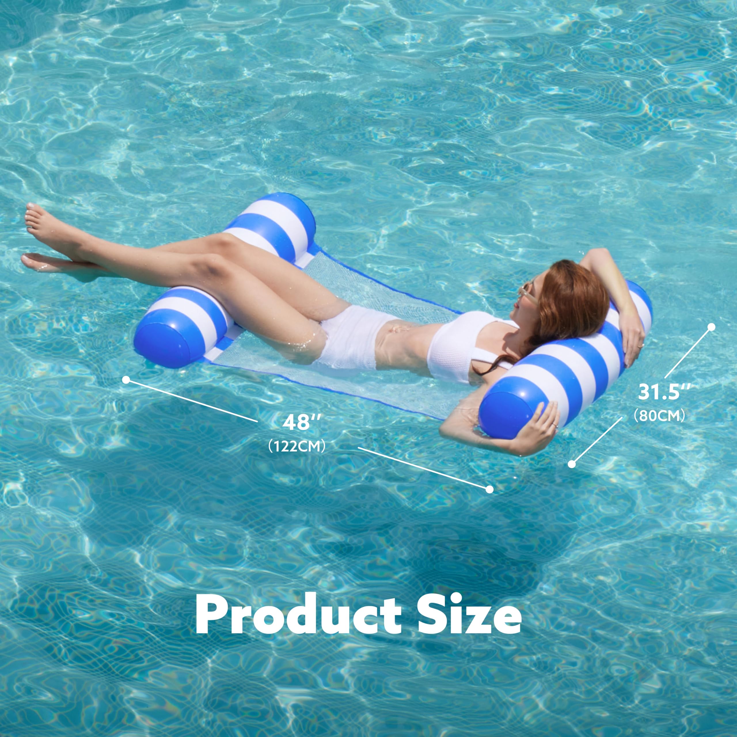 Sloosh2 blue navy float adds stylish poolside vibe.