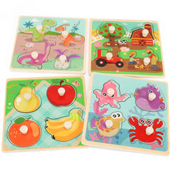 Slotic wooden peg puzzles hero image, engaging early learning for toddlers.