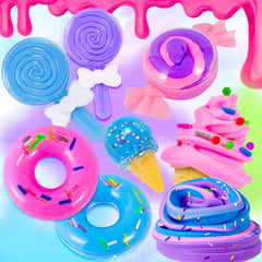 Sloueasy butter slime texture being mixed boosts creativity at a kids party.