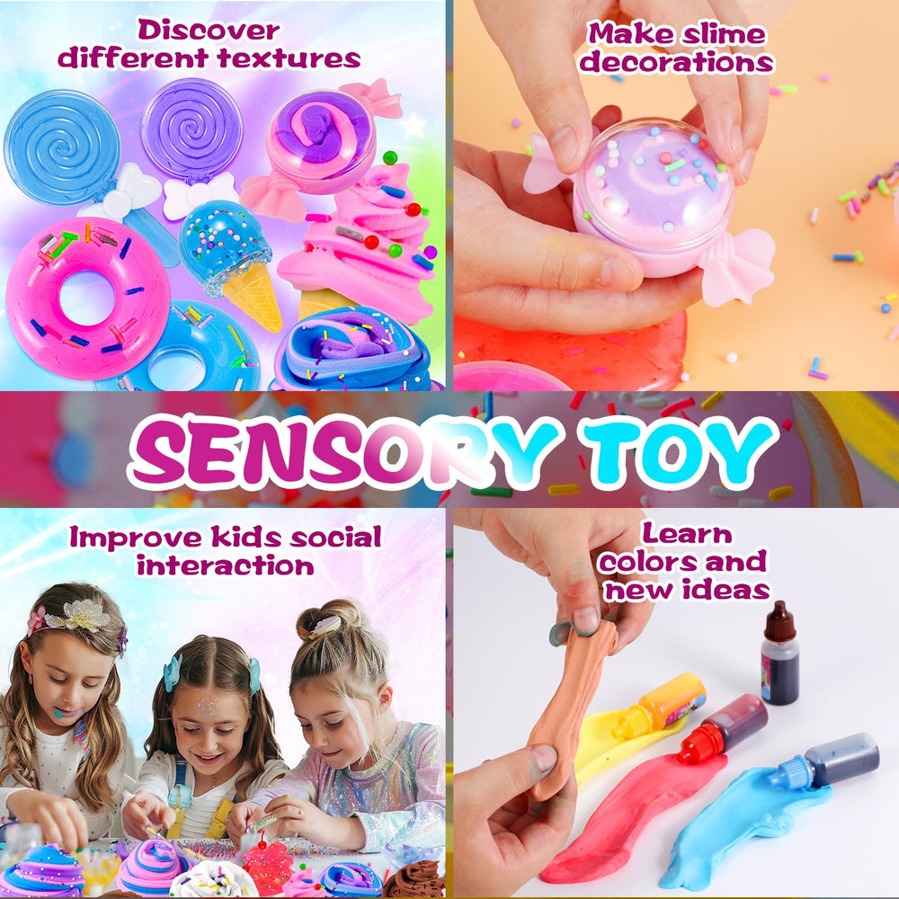 Sloueasy colorful slime palette features vibrant pigments for imagination.