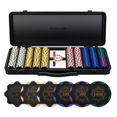 SLOWPLAY 14g clay poker chips full set ready for home games and tournaments.