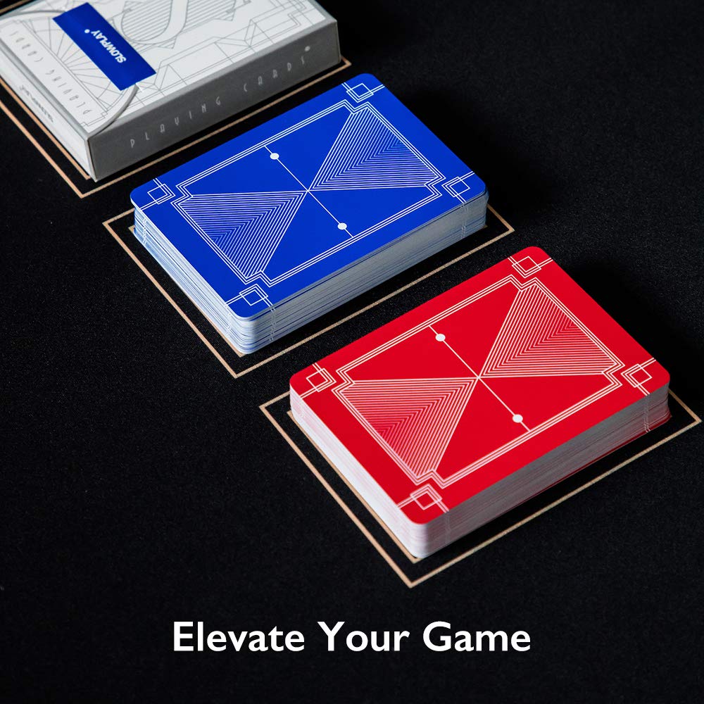SLOWPLAY blue deck of plastic poker cards for durable play