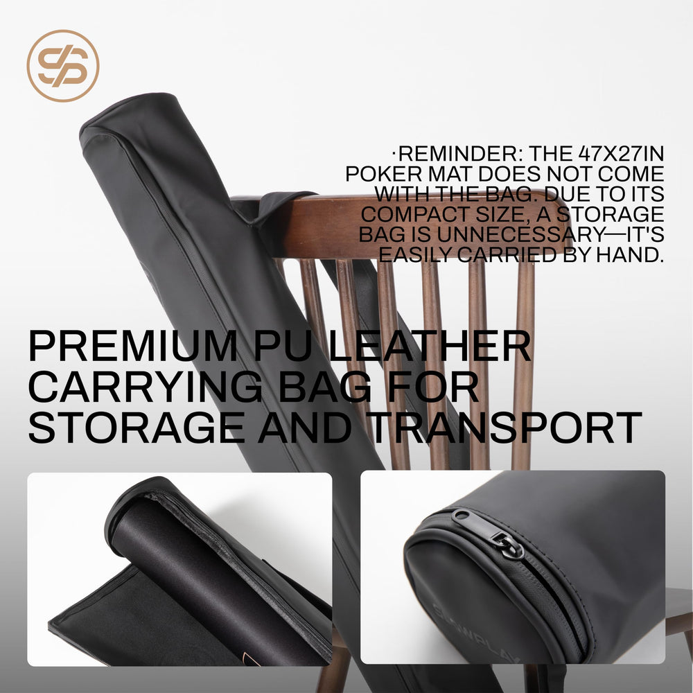 Slowplay Godel poker mat compact for home or travel games.