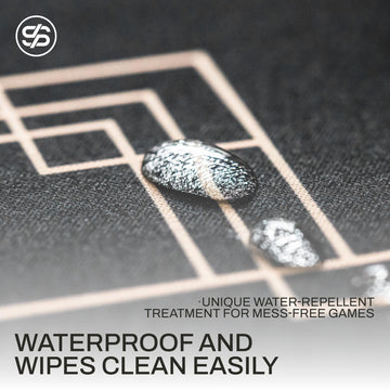 Slowplay Godel poker mat provides a smooth dealing surface for clean cards.