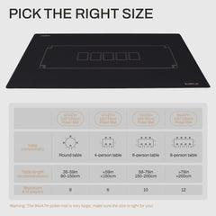 Slowplay Godel Poker Mat with water-repellent coating protects from spills.