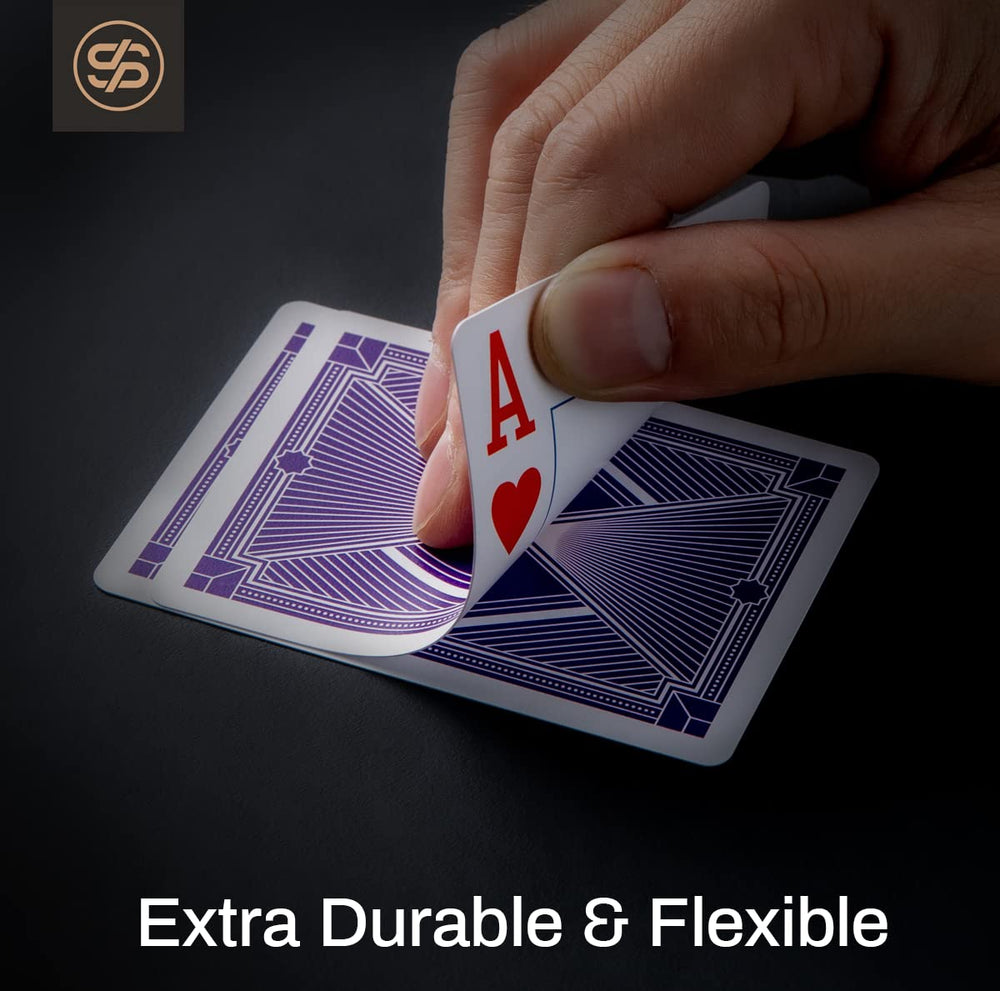 Slowplay jumbo-index playing cards enhance visibility at crowded tables