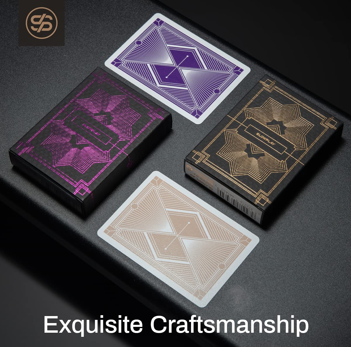 Slowplay gold deck with casino-grade quality and durable PVC cards