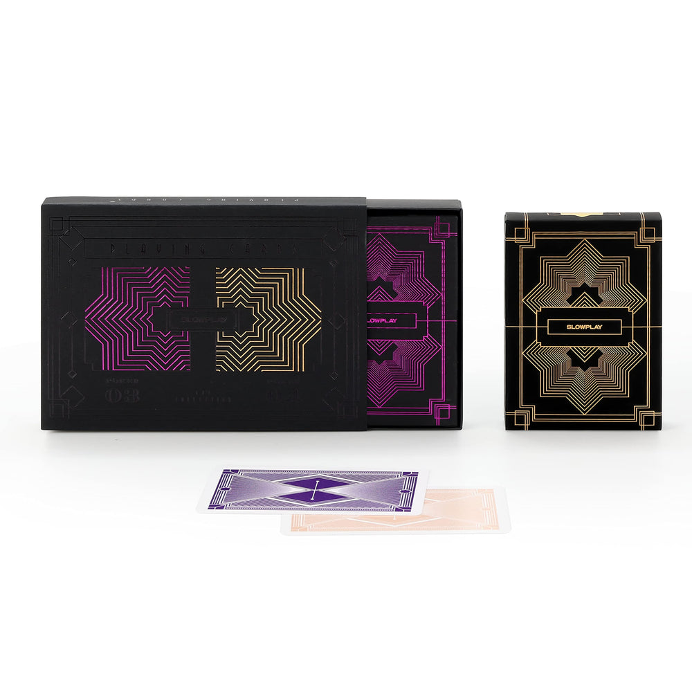 Slowplay purple deck with jumbo index for quick at-a-glance reference