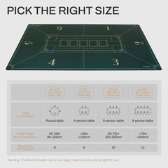 SLOWPLAY poker mat spill-proof surface helps keep games clean.