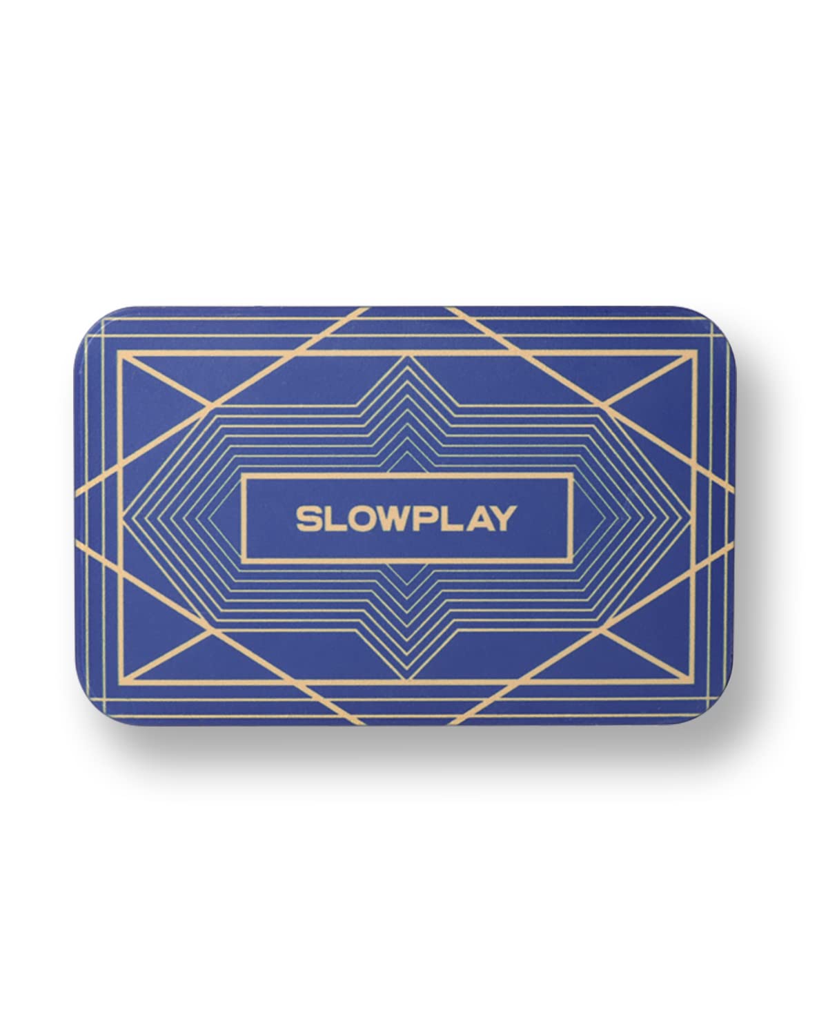 SLOWPLAY rectangular blue plaques with premium heft for serious poker games