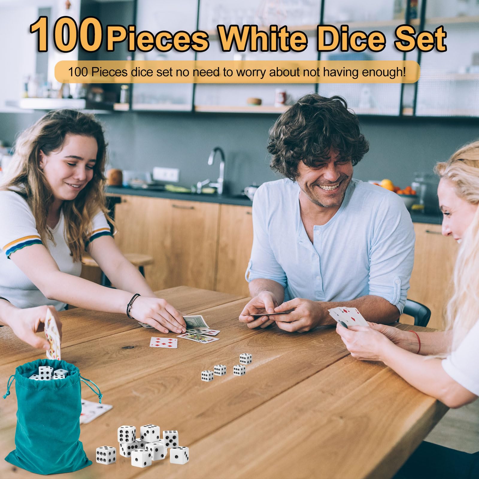 SLSESIN acrylic dice durable construction for classroom and home gaming.