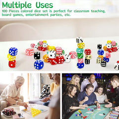 Durable acrylic SLSESIN dice endure frequent use with clear pips.