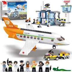 Sluban airplane building set airplane: detailed passenger jet for imaginative play.