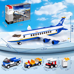 Sluban City Passenger Airplane cockpit with removable roof for hands-on exploration.