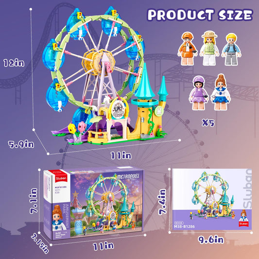 Sluban Ferris Wheel Cabin detail highlights rotating cabin for dynamic storytelling.