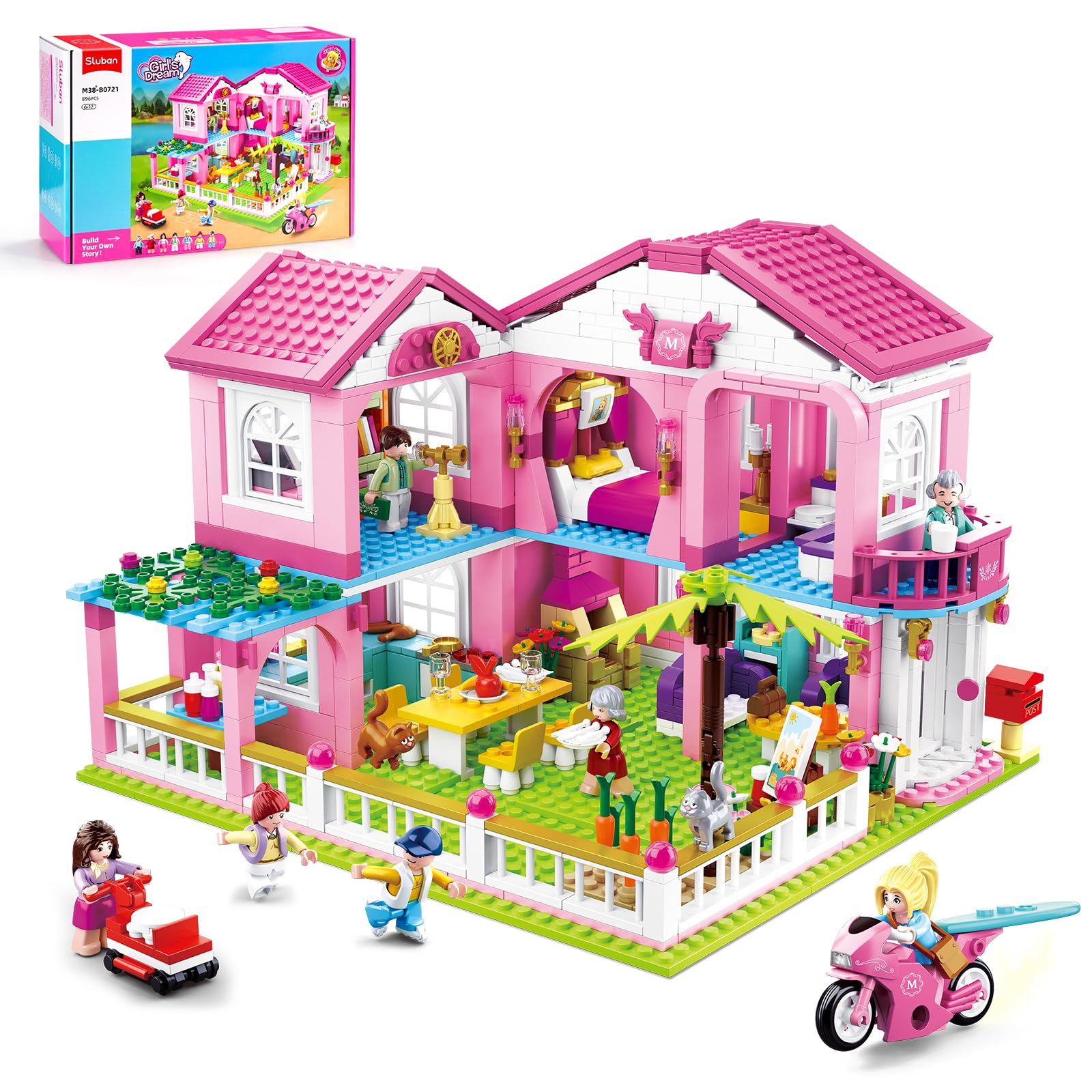 Sluban Garden Villa front view for imaginative play and storytelling