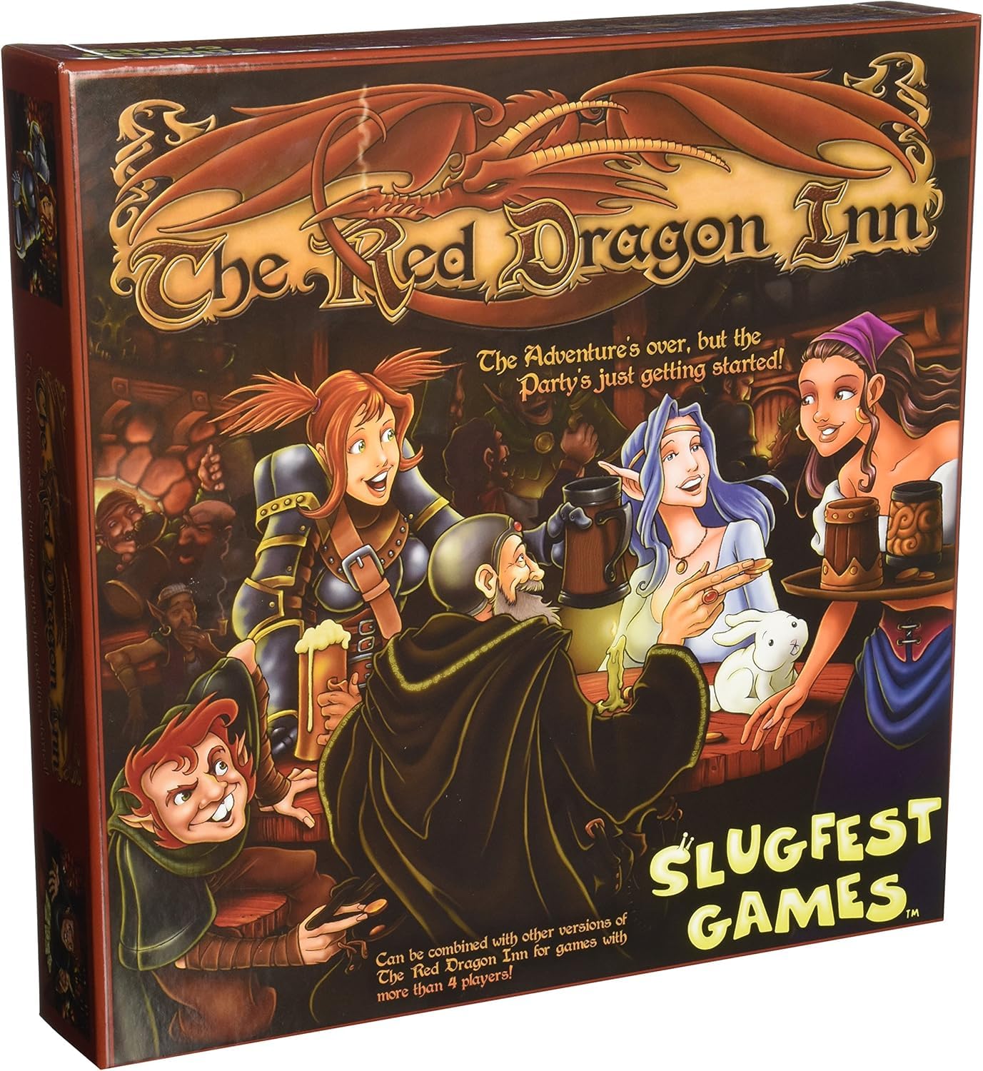 Slugfest Games The Red Dragon Inn card deck with vivid art for quick, social gameplay.
