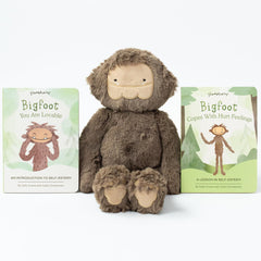 Slumberkins Bigfoot Kin plush in soft mink fabric for comforting hugs.