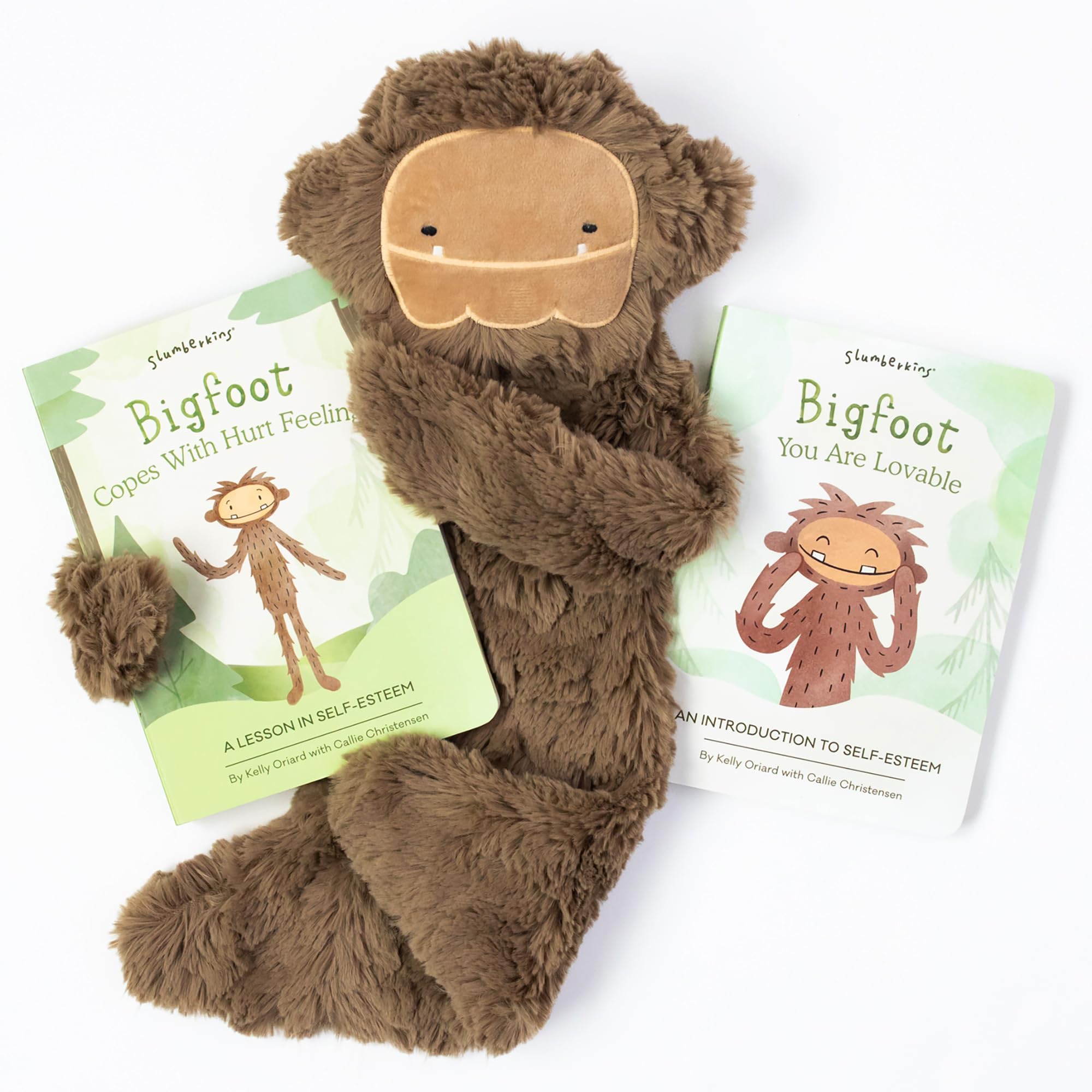 Slumberkins Bigfoot Snuggler soft fur close-up invites cozy hugs and comfort.