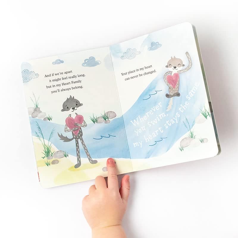 Slumberkins family reading time with Otter Snuggler bundle.