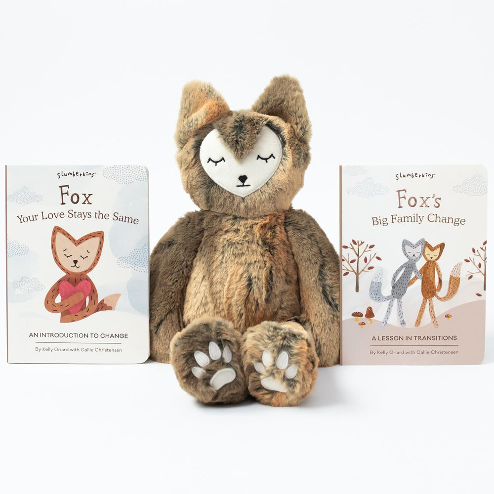 Slumberkins Fox Kin plush provides soft comfort for bedtime and transitions.