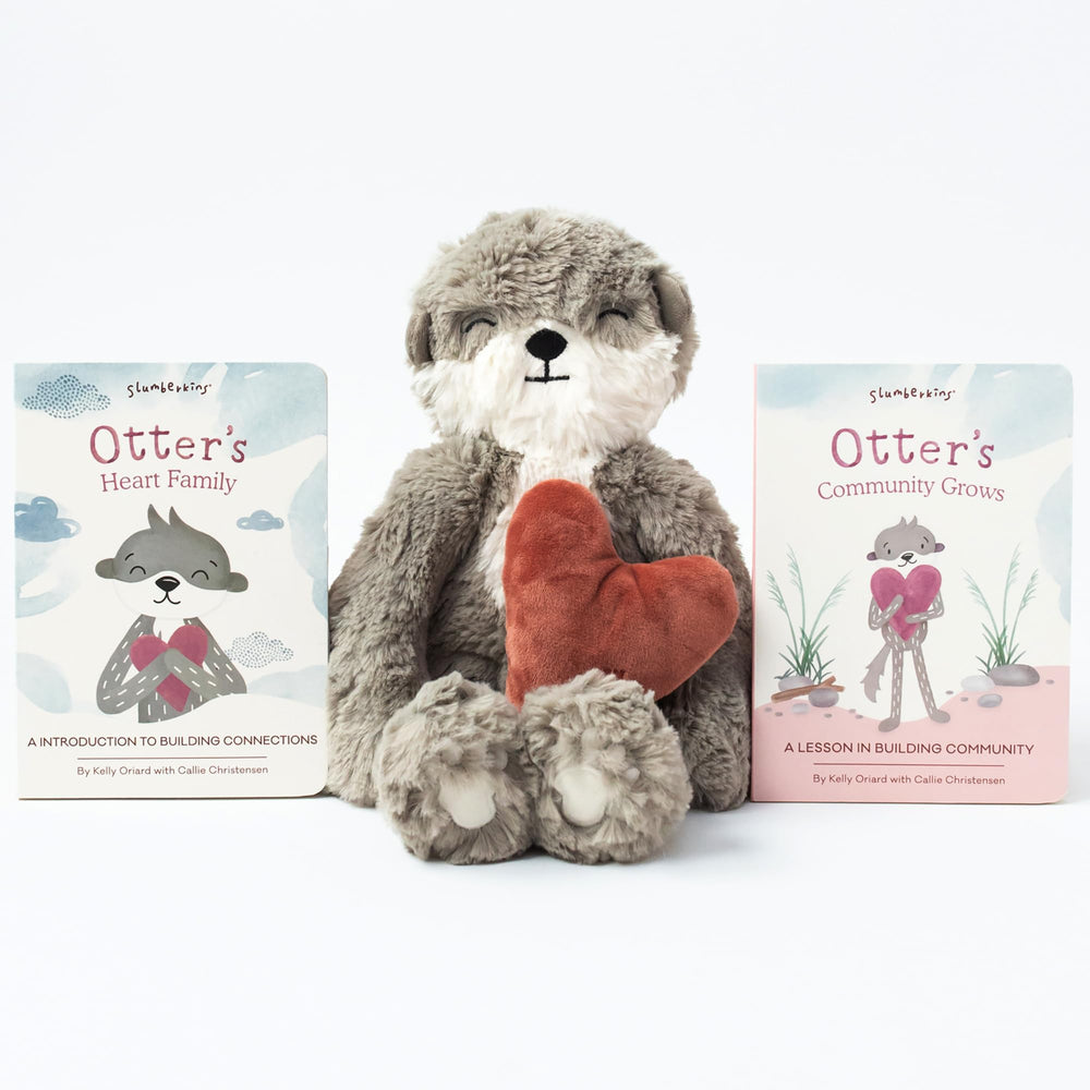 Slumberkins Otter Kin plush in soft velvety minky for cozy snuggles