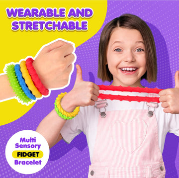 Small Fish 8-pack colorful sensory bracelets for tactile engagement