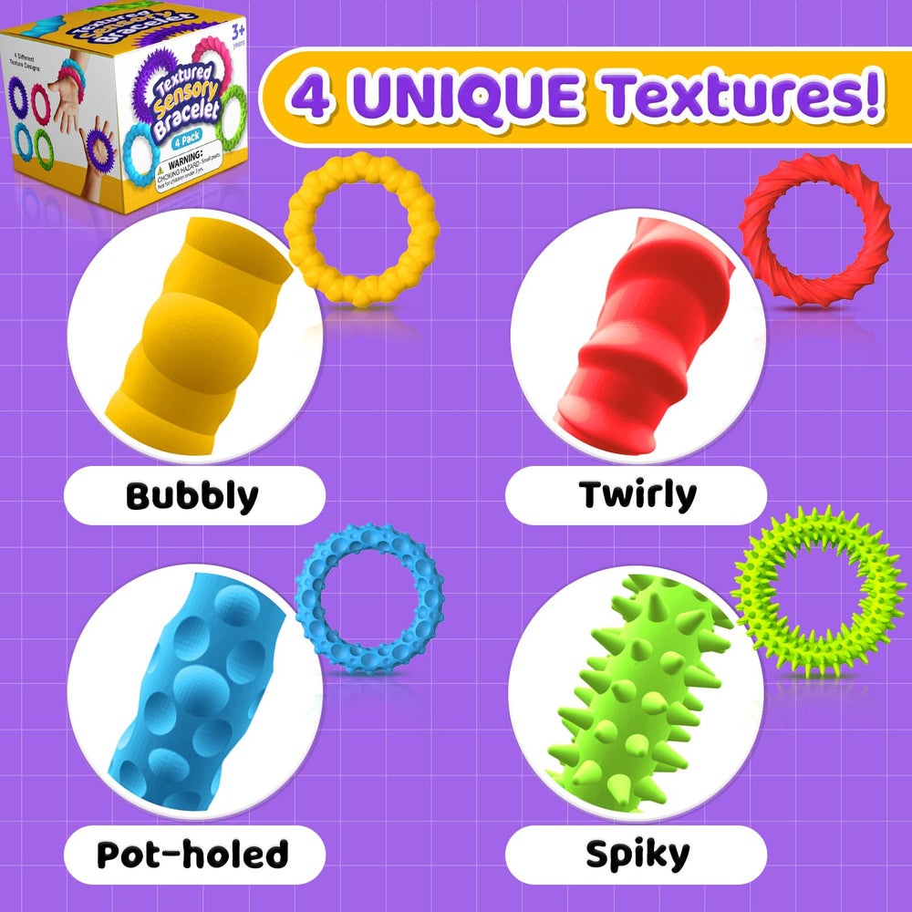 SMALL FISH calming fidget bracelet ideal for classroom focus and break time.