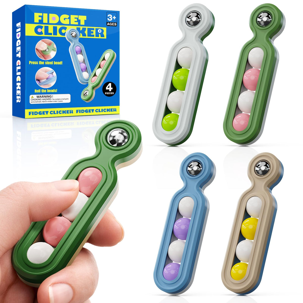 Small Fish fidget pack front view for discreet anxiety relief at work.