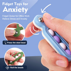 Small Fish fidget with steel bead press for focused concentration.