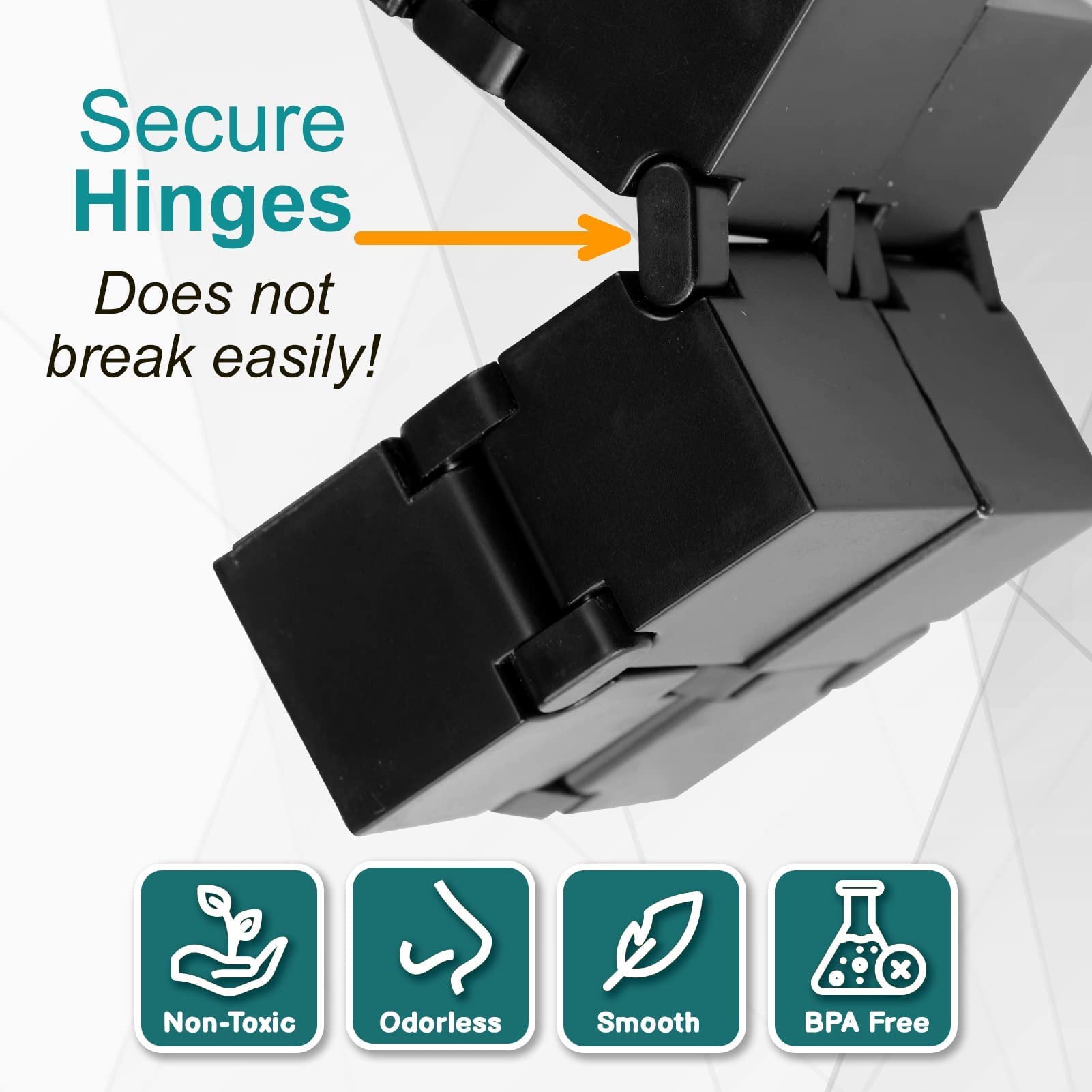 Small Fish Infinity Cube eight-block design enabling smooth flipping