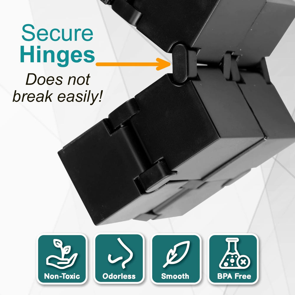 Small Fish Infinity Cube eight-block design enabling smooth flipping