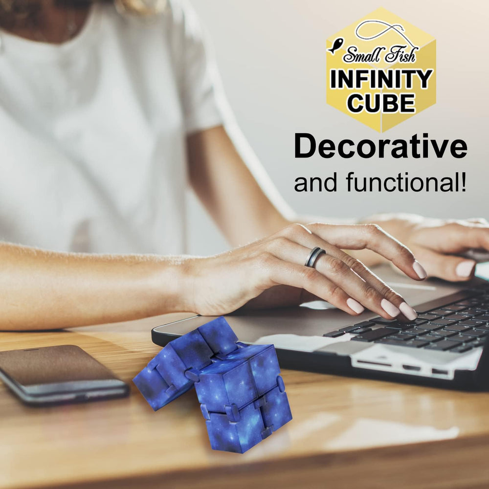 Small Fish Infinity Cube Toy travel-friendly design for quiet focus.