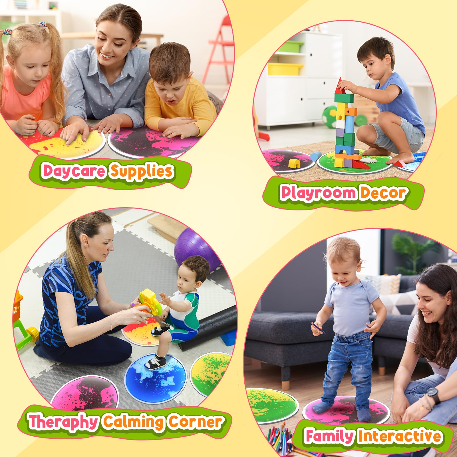 Small Fish durable PVC tiles with non-toxic liquid stand up to rough use