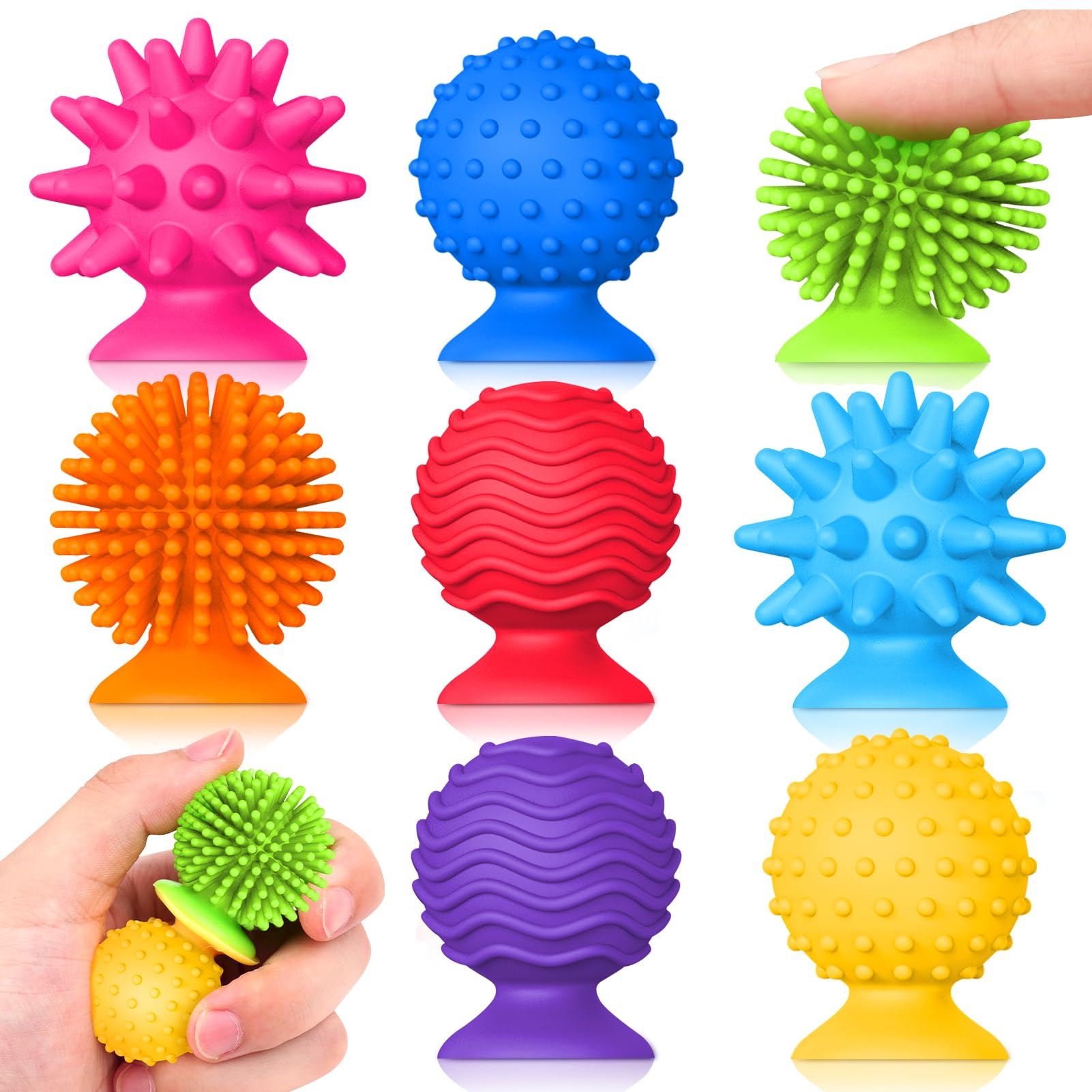 Small Fish textured suction cup toy for tactile play and focus.