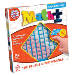 Small World Toys math keyboard with white add buttons for early addition practice at home