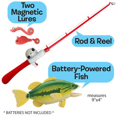 Battery-powered Catch of the Day fish swims in water for interactive play