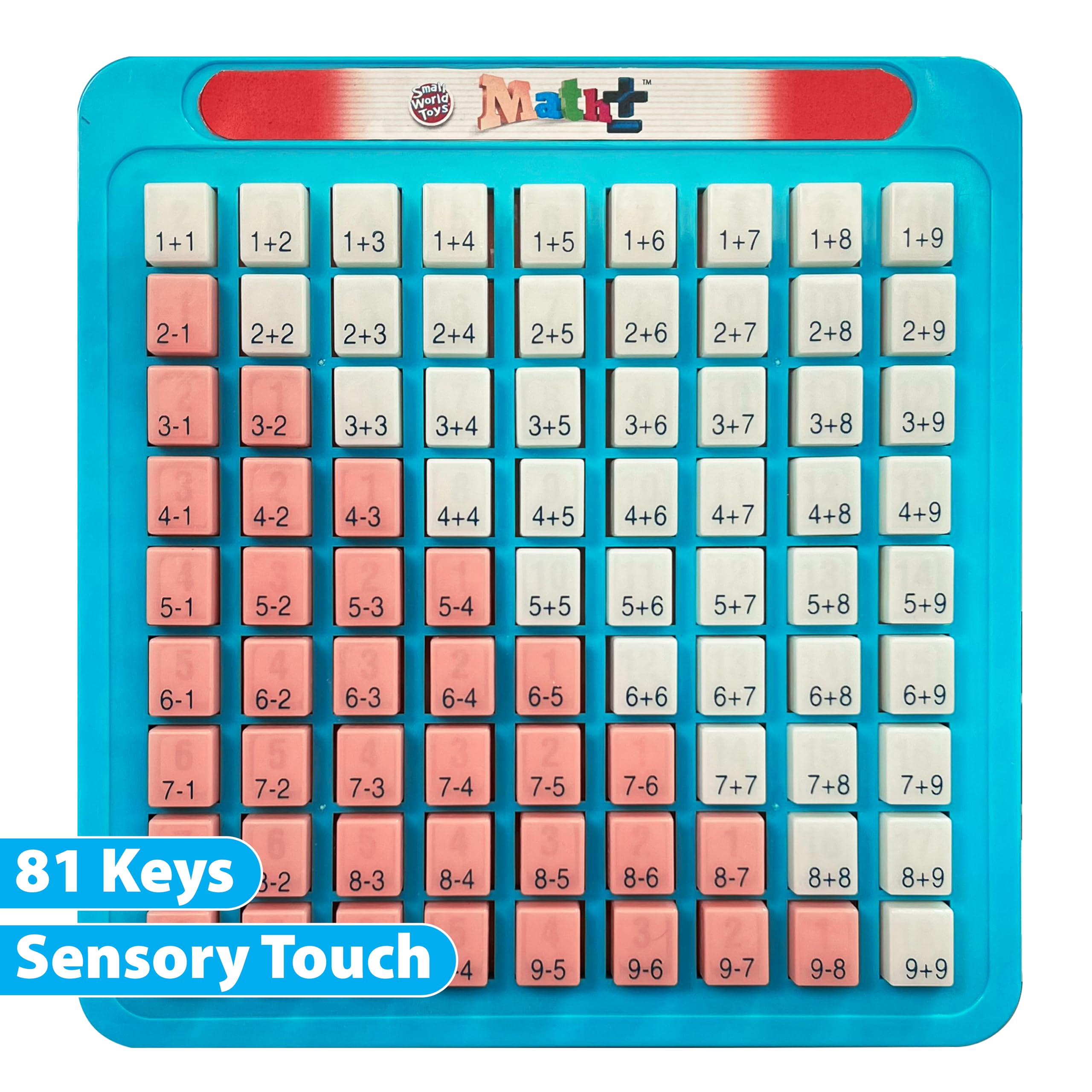 Small World Toys blue base travel-friendly math toy for quiet learning on the go