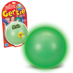 Small World Toys Gertie ball glow-in-the-dark for nighttime play and sensory exploration.