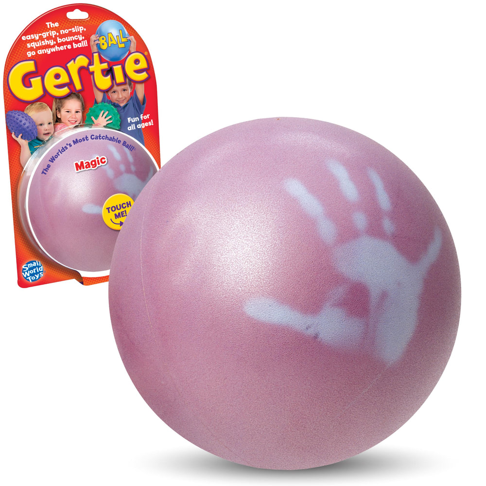 Small World Toys Gertie ball color change under warmth for engaging sensory play.