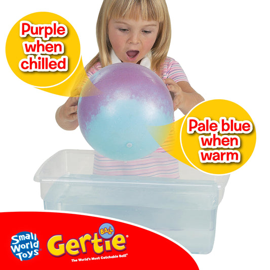 Gertie ball features an easy-grip, no-slip surface for confident throwing.