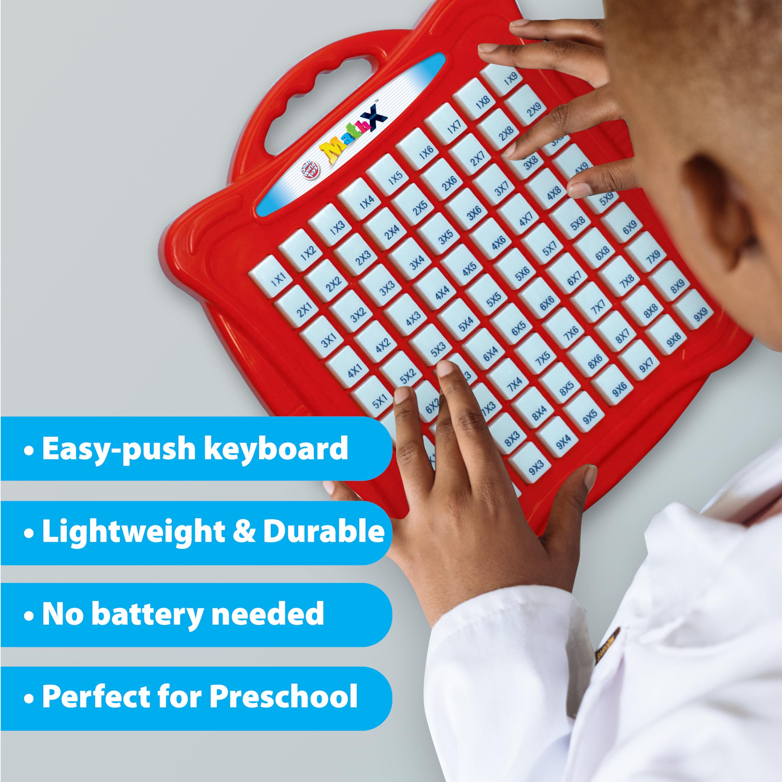 Small World Toys Multiplication Machine side view for portable learning on the go