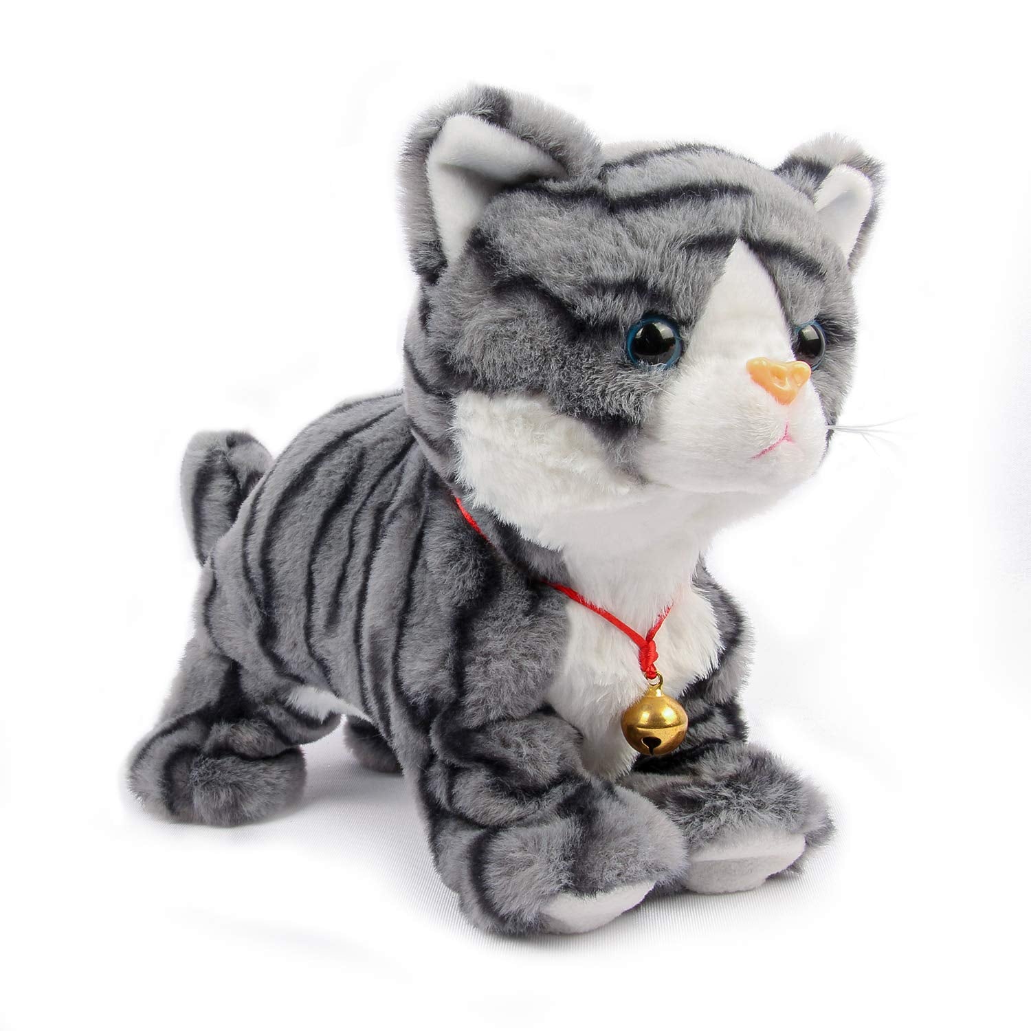 Smalody interactive plush cat with hidden battery compartment demonstrates safe design for kids.