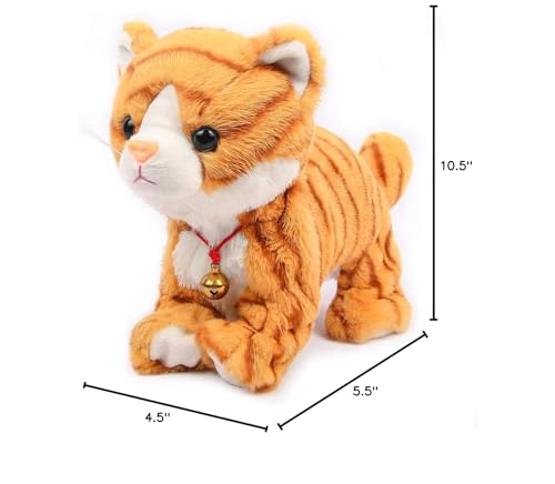 Smalody interactive plush cat yellow vivid design enhances imaginative scenarios.