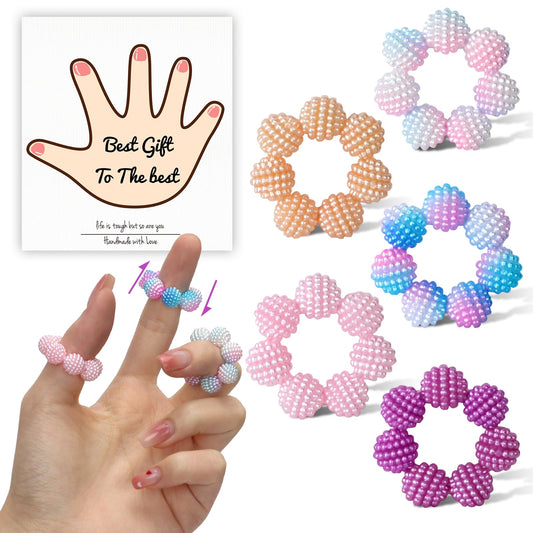 SMAODSGN colored fidget ring beads close-up for sensory stimulation