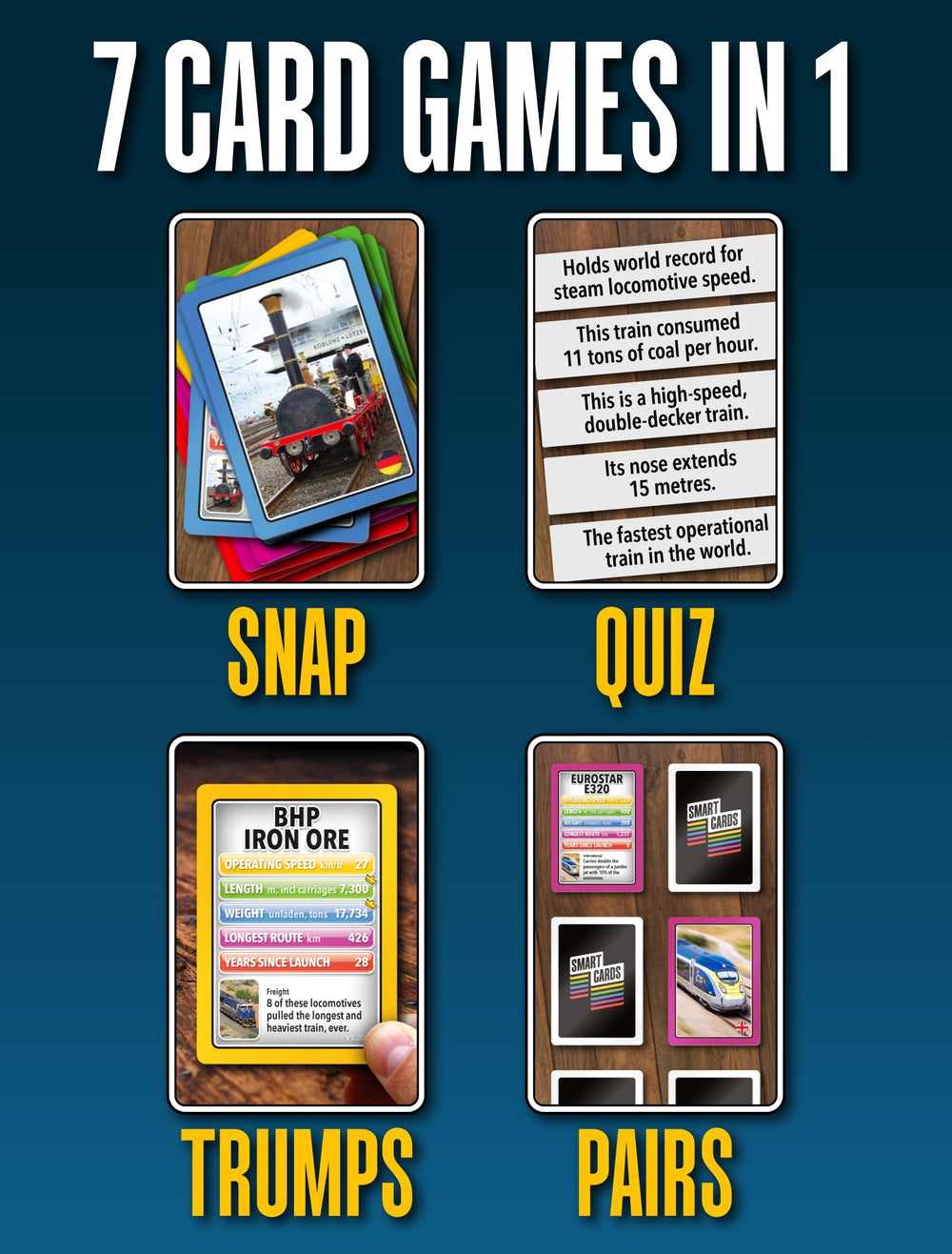 Smart Cards card collection displayed, great for quick rounds during waiting periods.