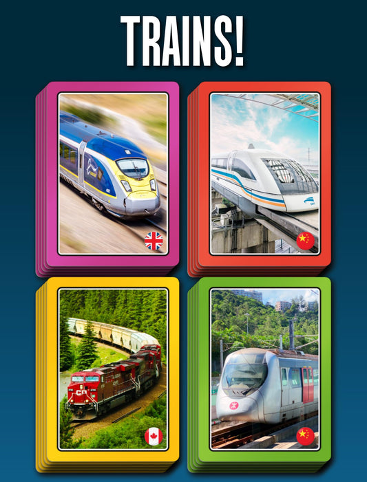 Smart Cards train photos display, letting families explore rail history while playing.