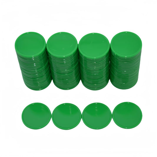 Smartdealspro 100-piece counting chips green for classroom math activities.