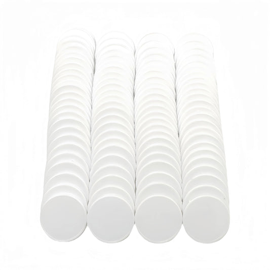 Close-up of 25mm white counters with smooth pickup