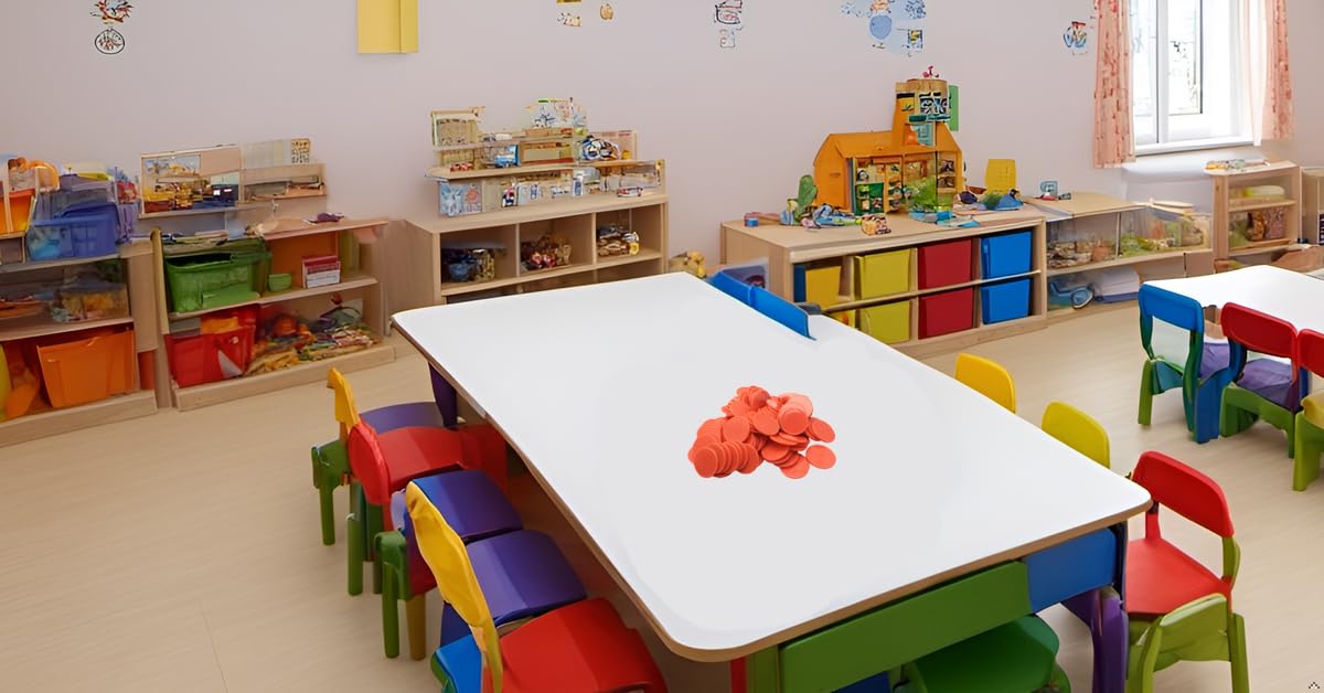 Smartdealspro red counters showing smooth plastic finish and durability